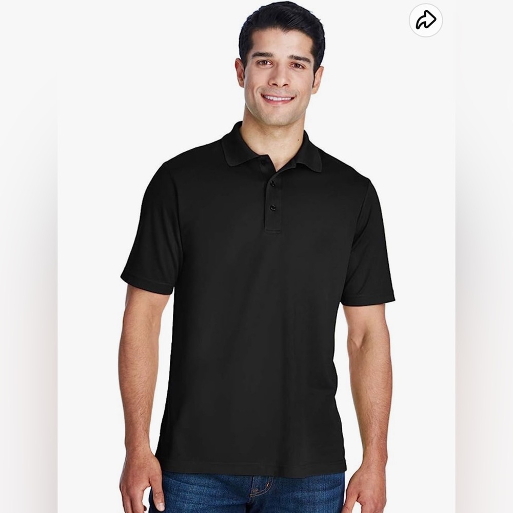 Core 365 Men’s XL black polo shirt NWT